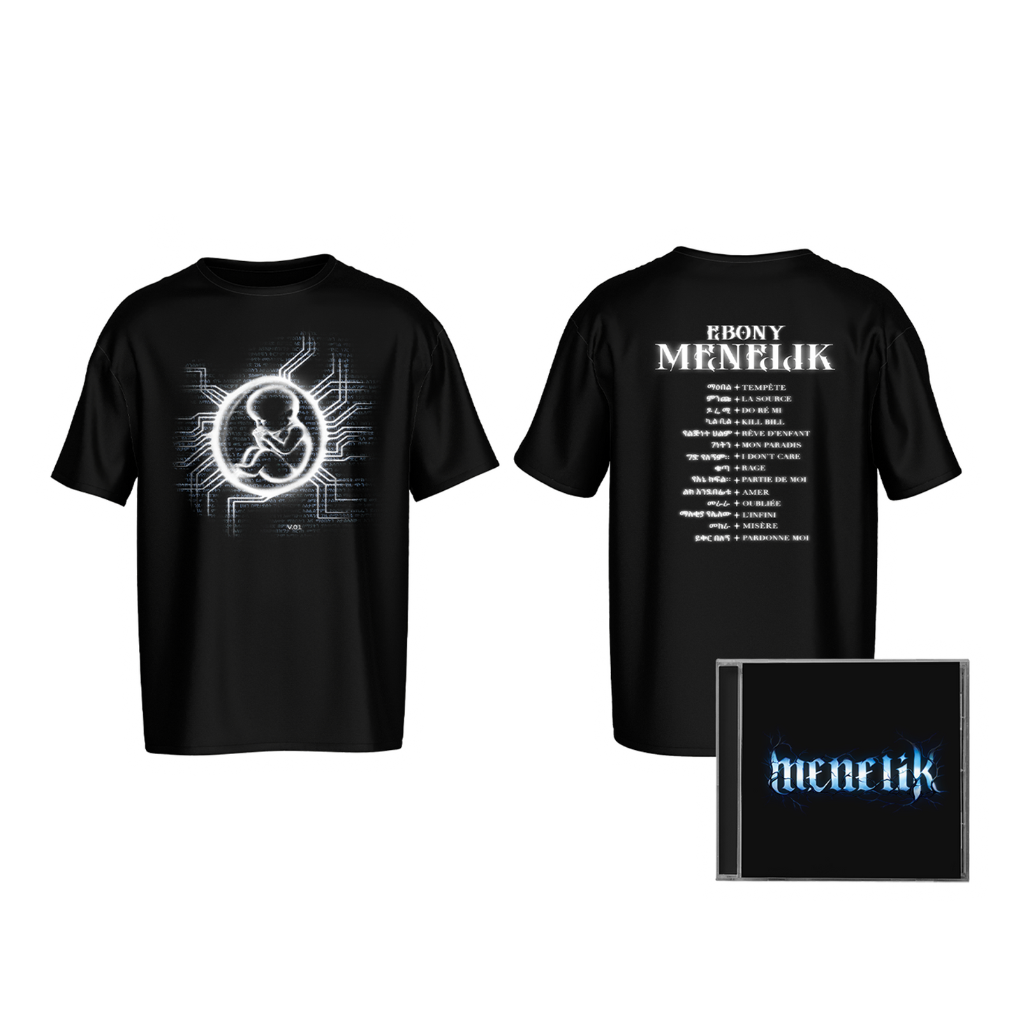 PACK CD + T-SHIRT - MENELIK