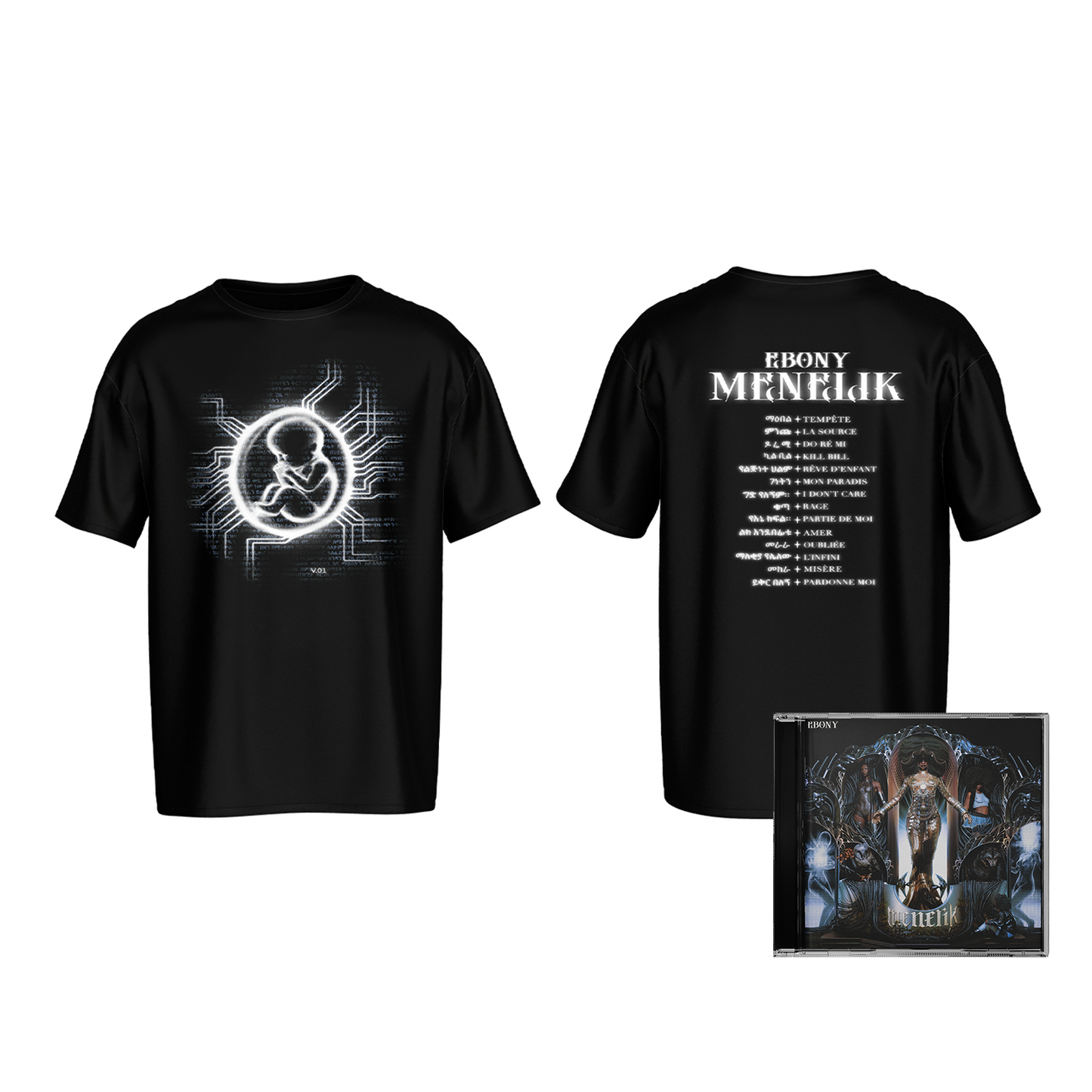 PACK CD + T-SHIRT - MENELIK