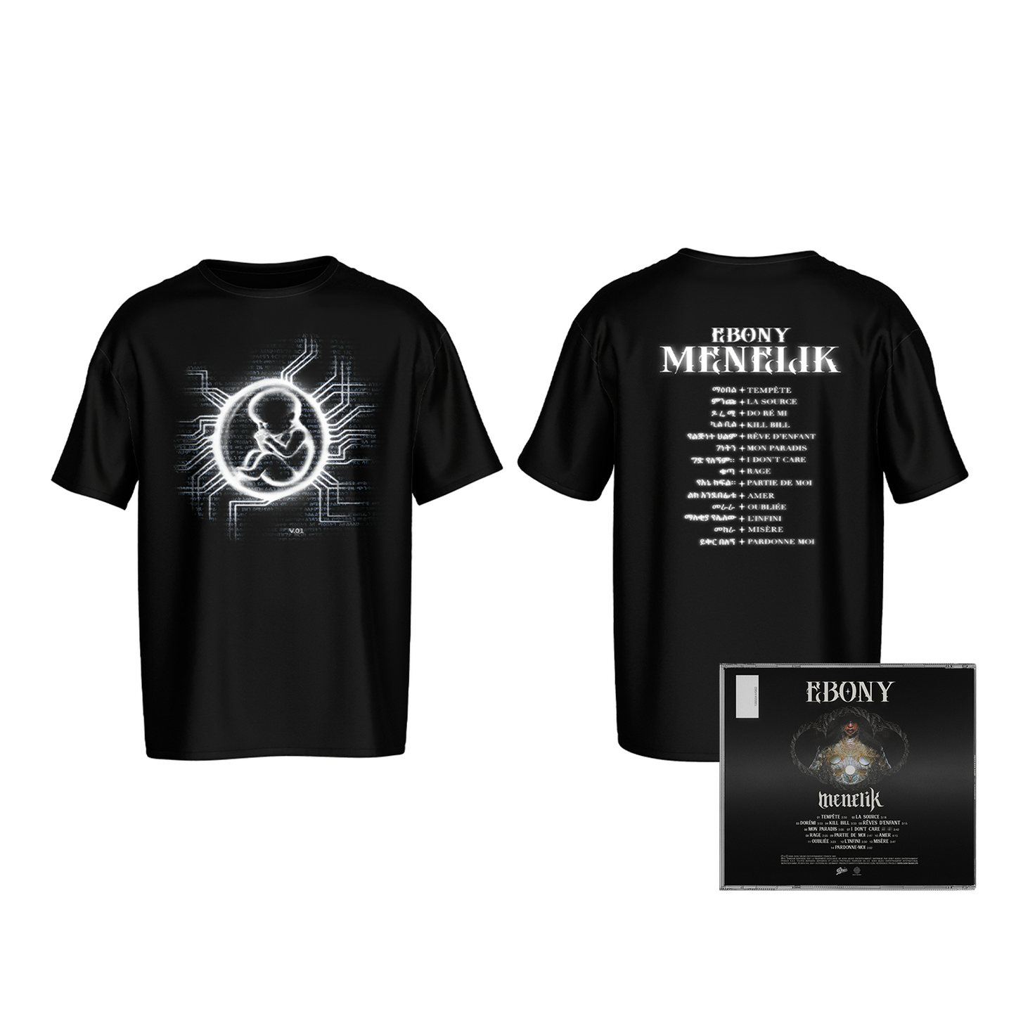 PACK CD + T-SHIRT - MENELIK